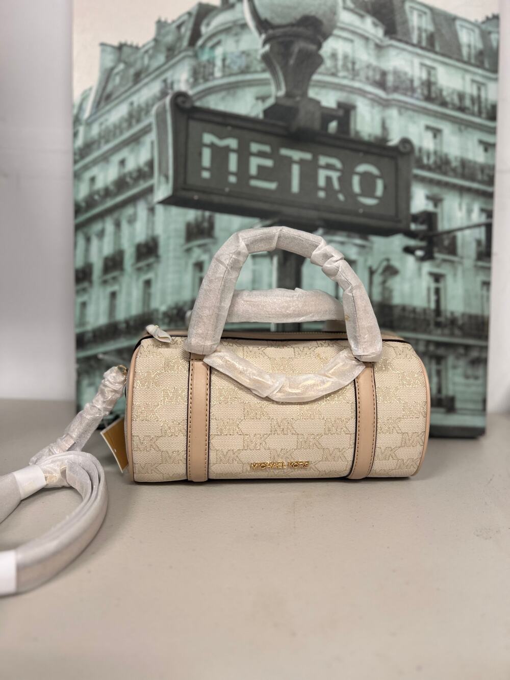 Michael Kors Zooey Medium Jacquard Barrel Bag 35F2G3ZM6J